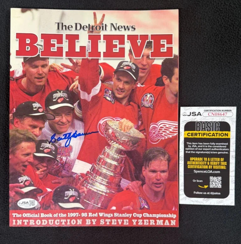 Scotty Bowman Signed Detroit Red Wings 1997/98 Stanley Cup Book JSA COA