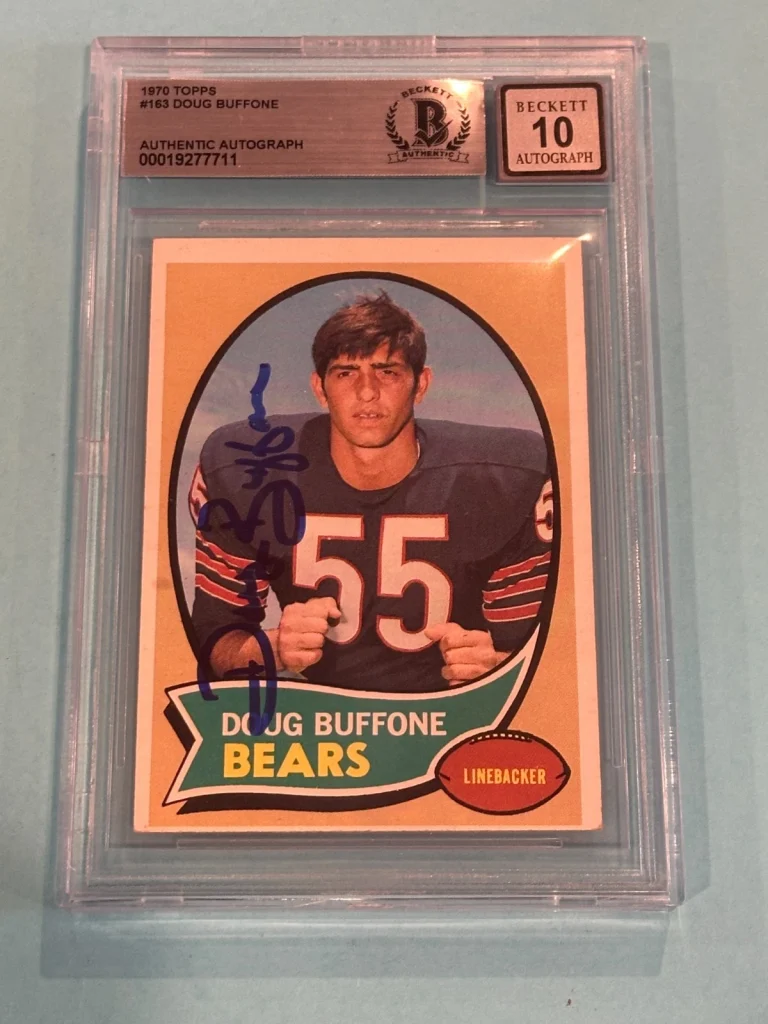 DOUG BUFFONE Signed 1970 TOPPS Card #163 Beckett BAS AUTO 10