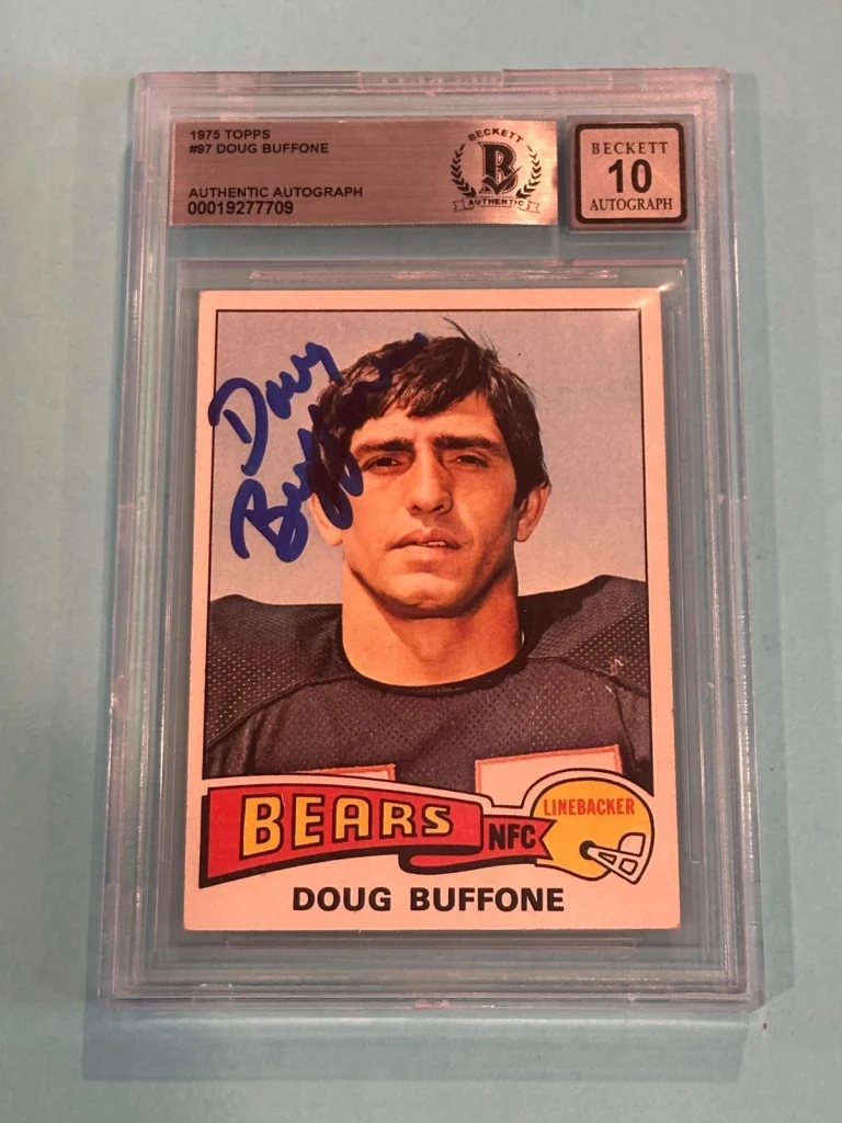 DOUG BUFFONE Signed 1975 TOPPS Card #97 Beckett BAS AUTO 10