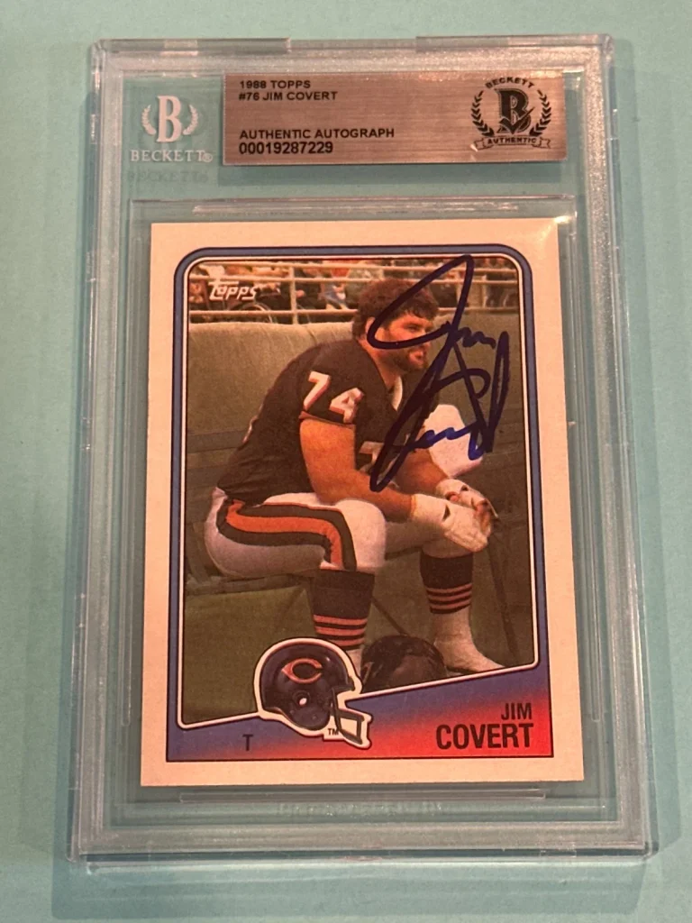 JIM COVERT Signed 1988 TOPPS Card #76 Beckett BAS