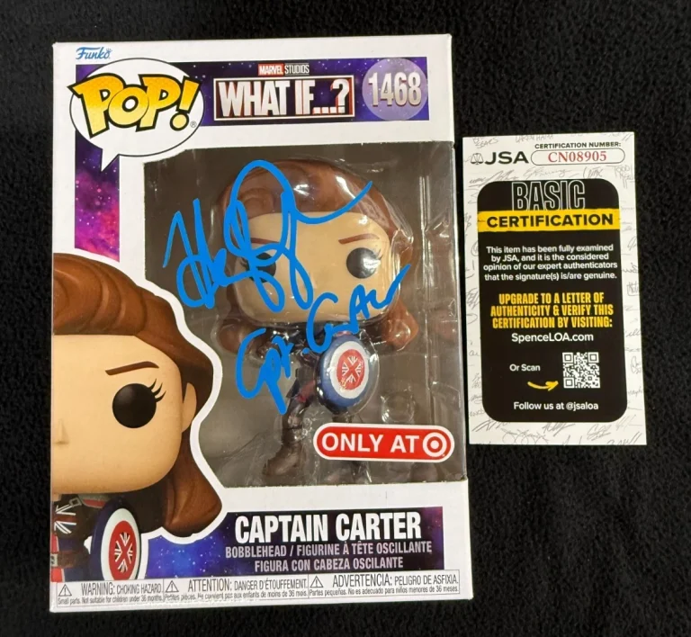 Hayley Atwell Signed & Inscribed Captain Carter What If Funko Pop Figure JSA COA