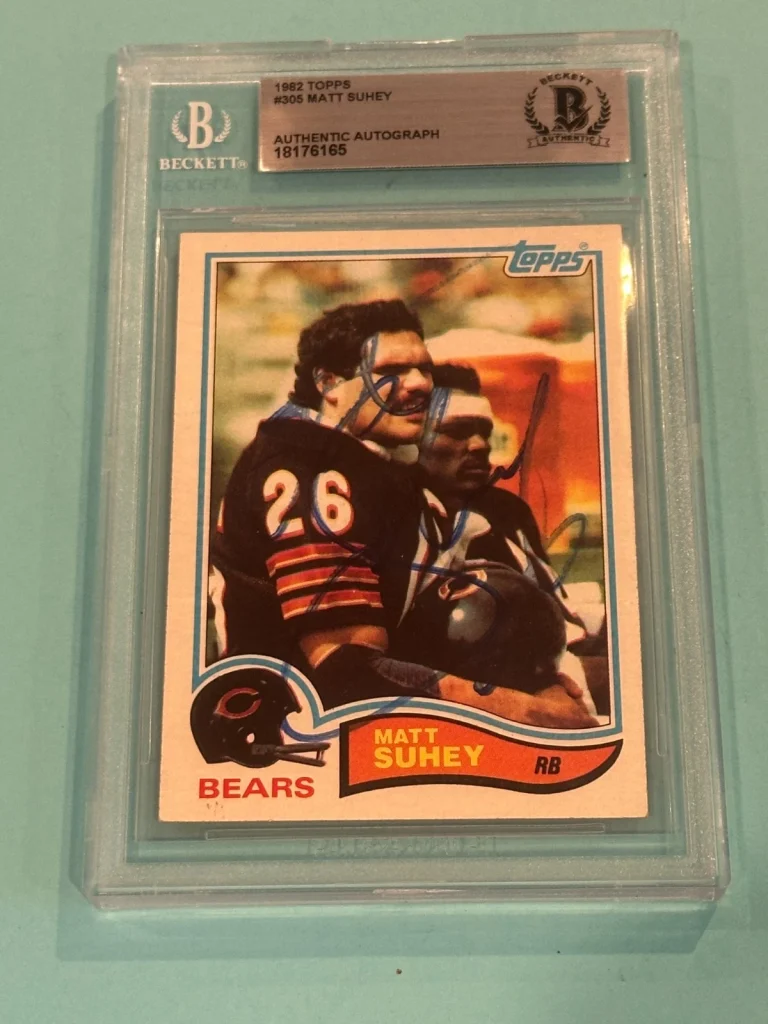 MATT SUHEY Signed 1982 TOPPS Card #305 Beckett BAS