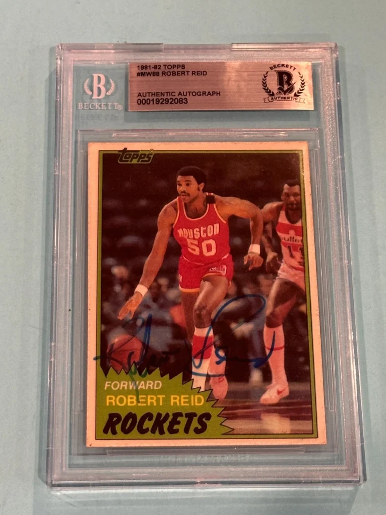 ROBERT REID Signed 1981-82 TOPPS Card #MW88 Beckett Authenticated BAS