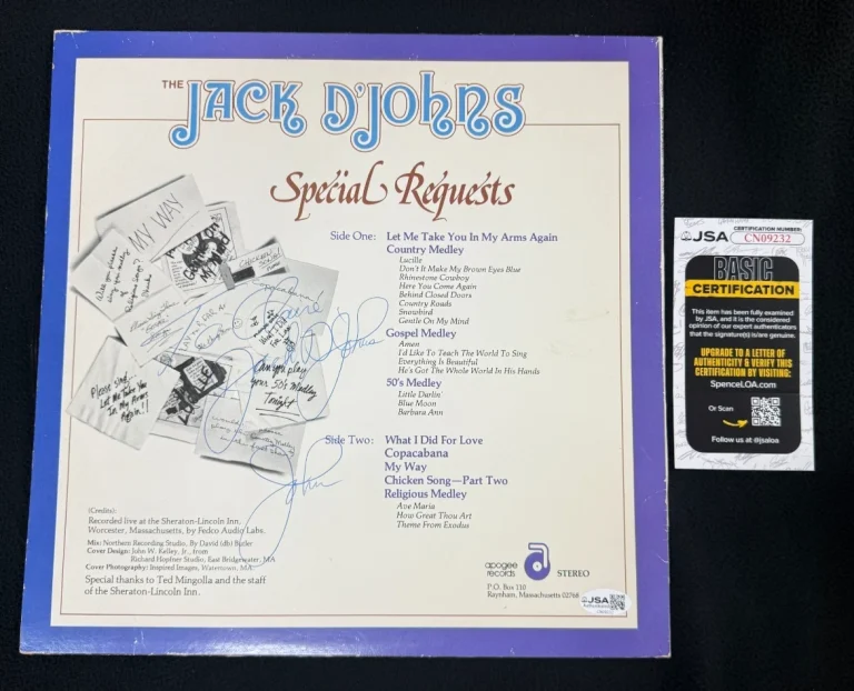 John Majkut Signed The Jack D'John's Special Request Album Cover JSA COA