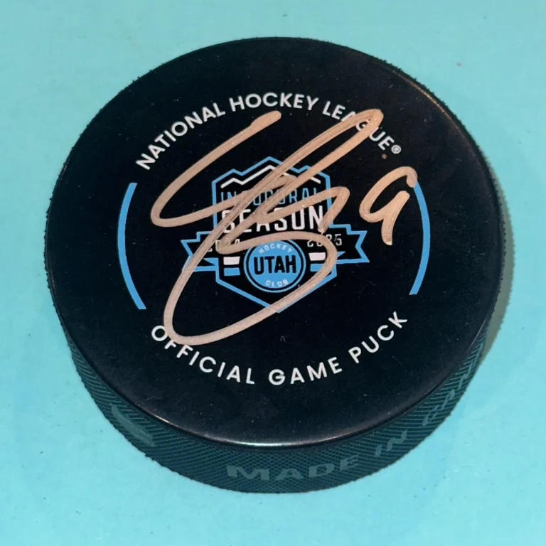 CLAYTON KELLER Signed UTAH INAUGURAL Season Official GAME Puck Beckett (BAS)