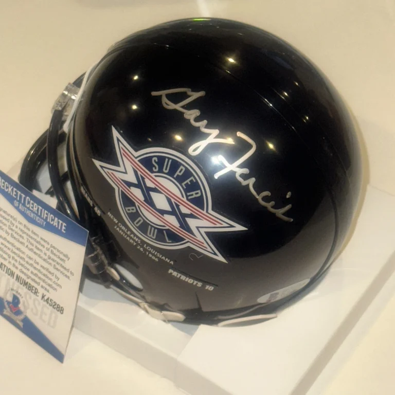 GARY FENCIK (Bears) Signed SUPER BOWL XX Mini-helmet w/ Beckett (BAS)