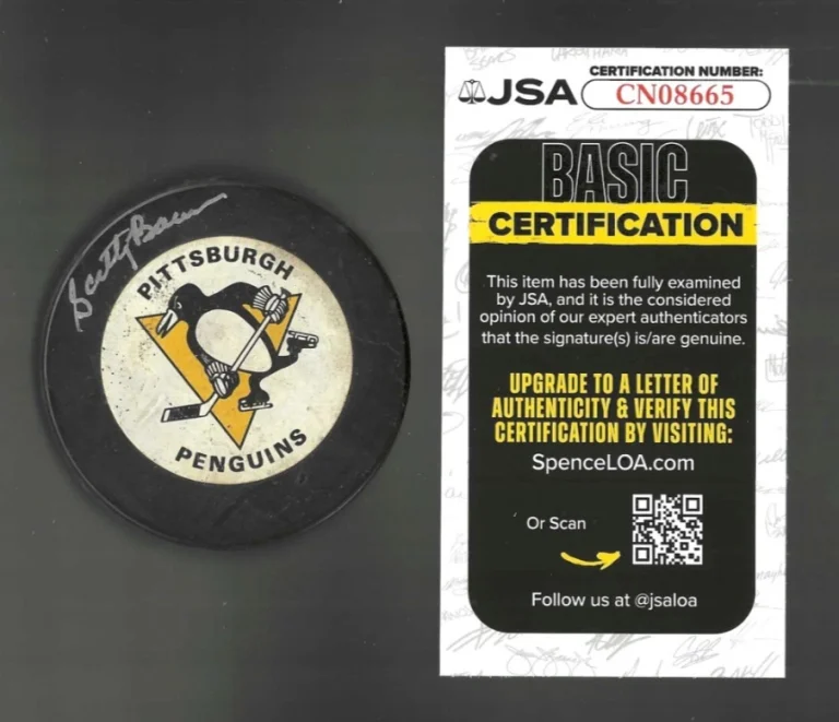 Scotty Bowman Signed Pittsburgh Penguins AES Sports Puck JSA COA