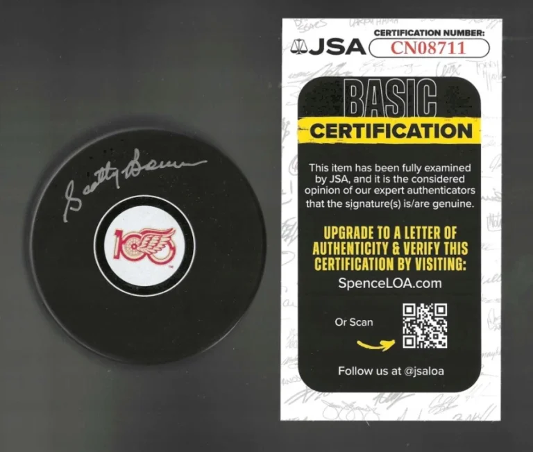Scotty Bowman Signed Detroit Red Wings Centennial 100th Puck JSA COA