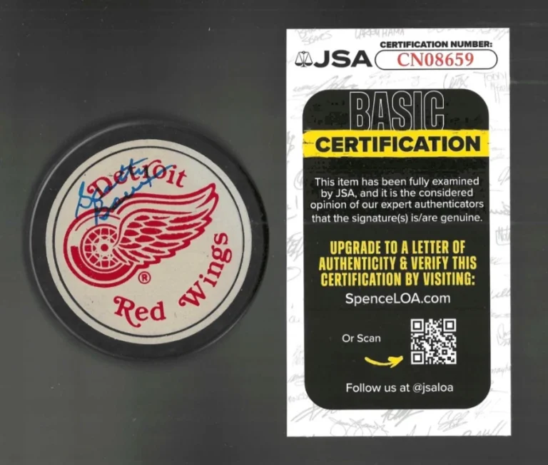 Scotty Bowman Signed Detroit Red Wings NHL 75th Souvenir Puck JSA COA