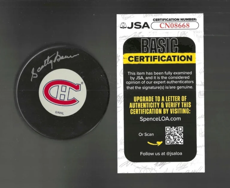 Scotty Bowman Signed Montreal Canadiens Vintage Logo Puck JSA COA