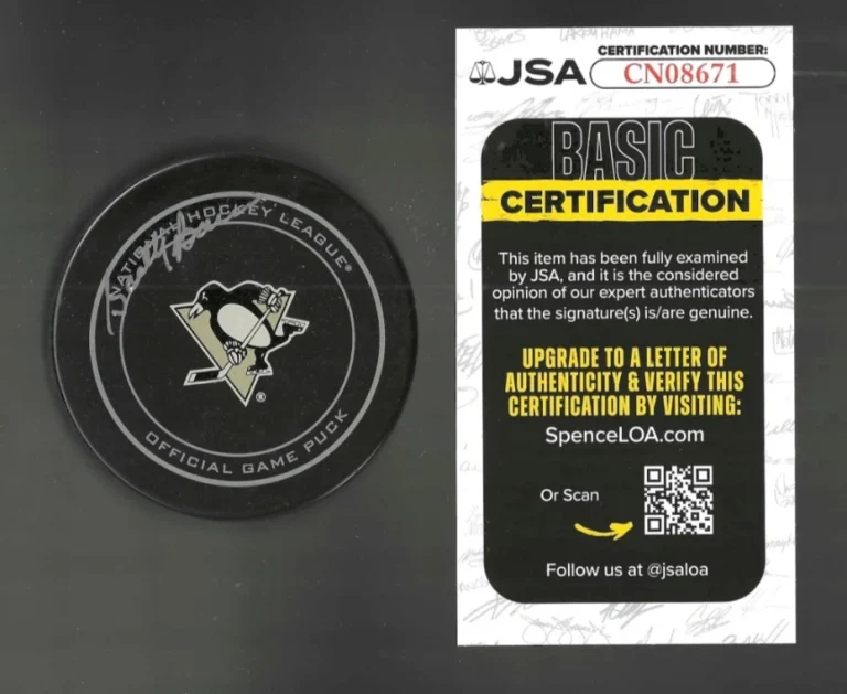 Scotty Bowman Signed Pittsburgh Penguins Official Game Puck JSA COA