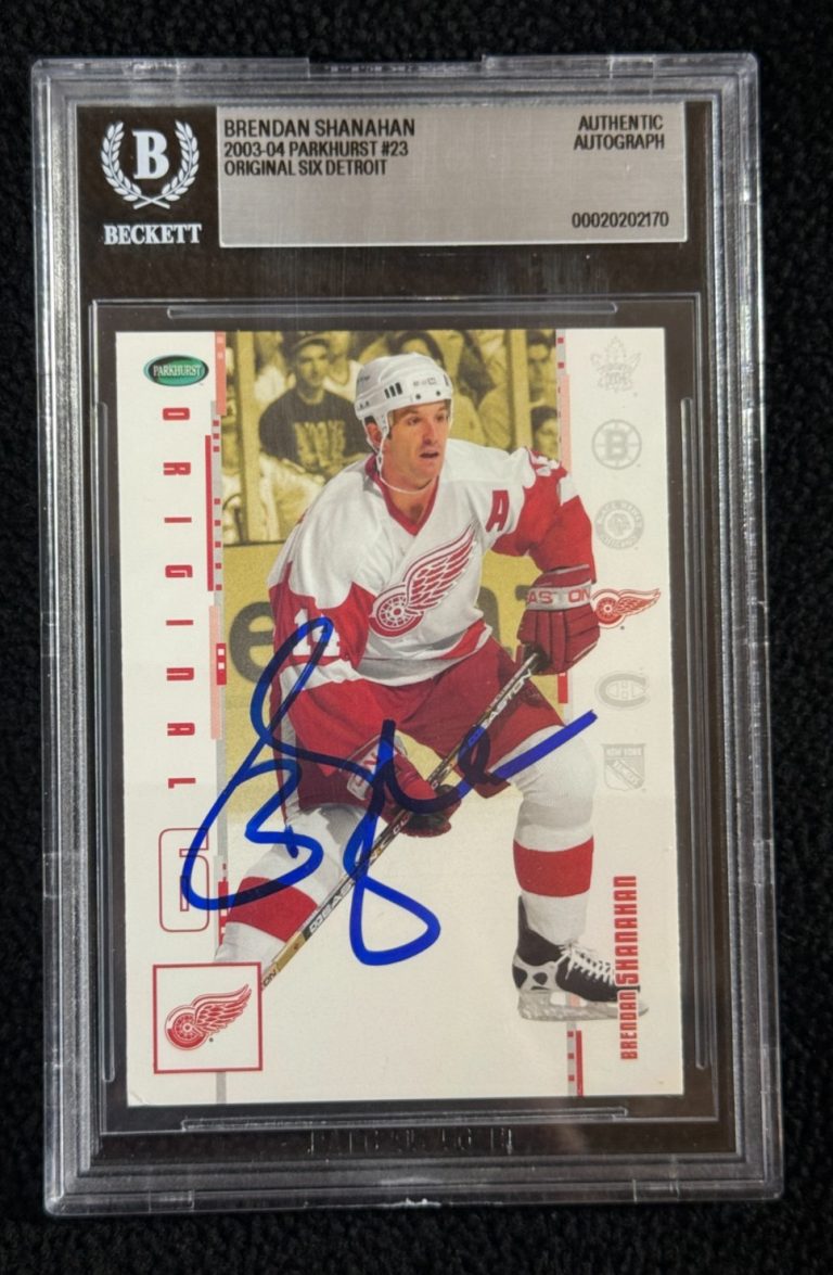 Brendan Shanahan Signed 2003/04 Parkurst Original Six Card #23 BAS Certified
