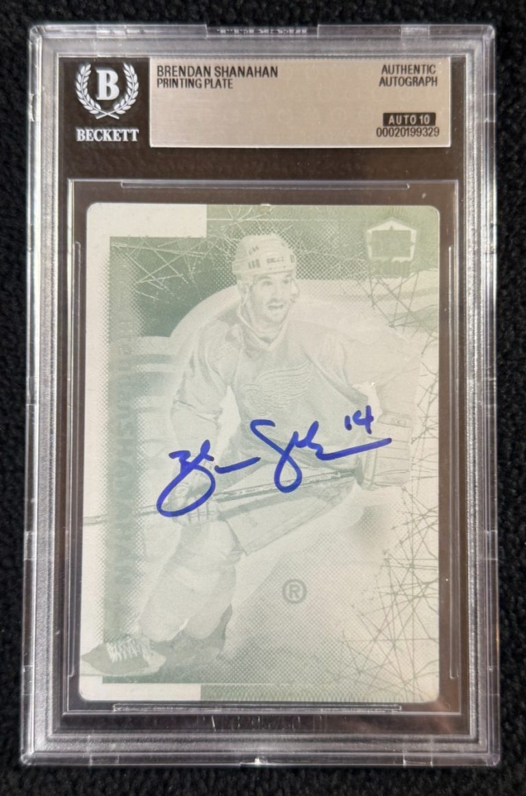 Brendan Shanahan Signed 1999 Dynagon Printing Plate Card BAS Certified Auto 10