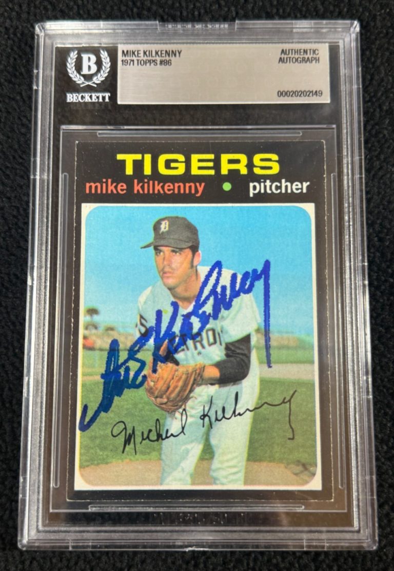Mike Kilkenny Signed 1971 Topps Card #86 BAS Certified Detroit Tigers