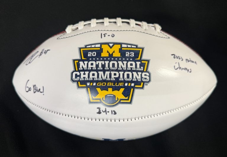Junior Colson Signed Inscribed Michigan Wolverines National Champions Football