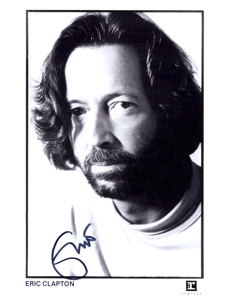 Eric Clapton Hand Signed 8x10 B&W Press Photo ACOA