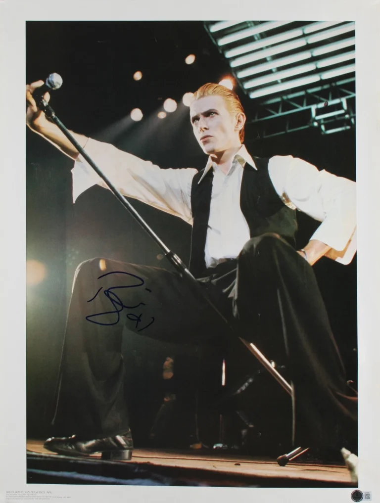 David Bowie Authentic Signed 19x25 Poster Auto Graded Gem Mint 10! BAS #AE16840