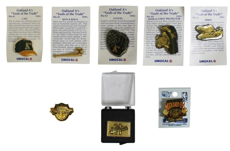 Athletics 1993 Season Collector Pin Set Un-signed 1