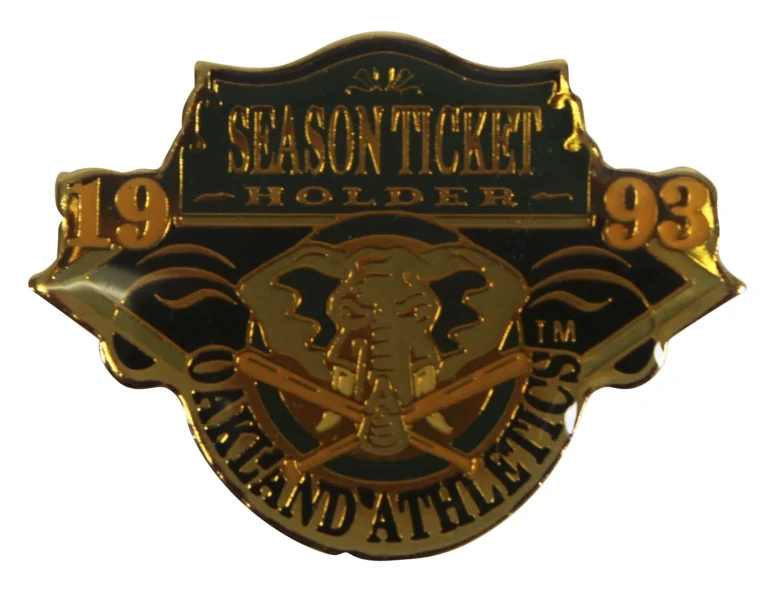 Athletics 1993 Season Ticket Holder Pin Un-signed 1