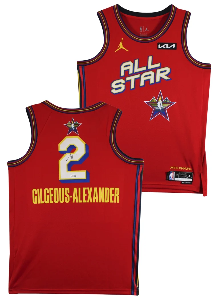 Shai Gilgeous-Alexander Signed Red ASG Nike Jordan Swingman Jersey JSA #CK50631