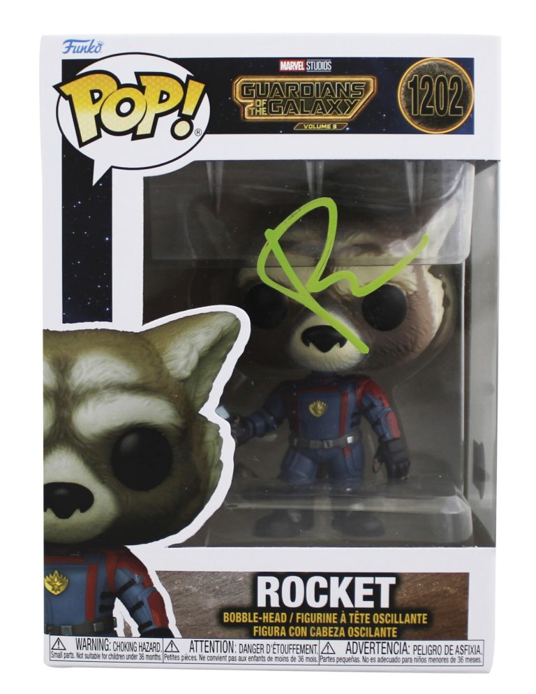 Bradley Cooper Guardians of the Galaxy Signed #1202 Funko Pop Vinyl Figure BAS 1
