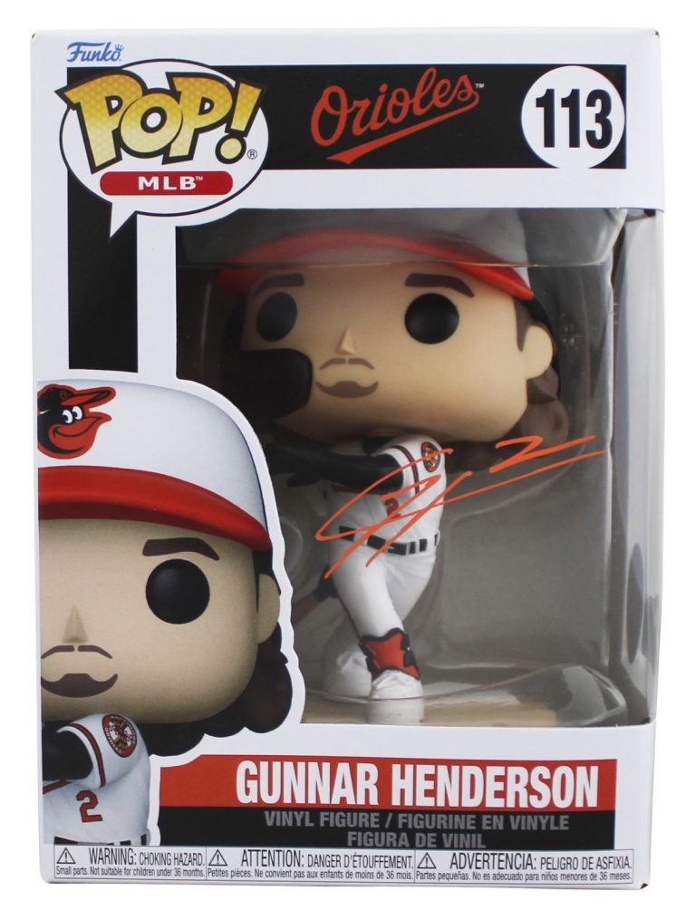 Orioles Gunnar Henderson Signed #113 Funko Pop Vinyl Figure BAS Witnessed