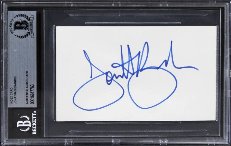 Jonathan Brandis The Neverending Story II Signed 3x5 Index Card BAS Slabbed 2