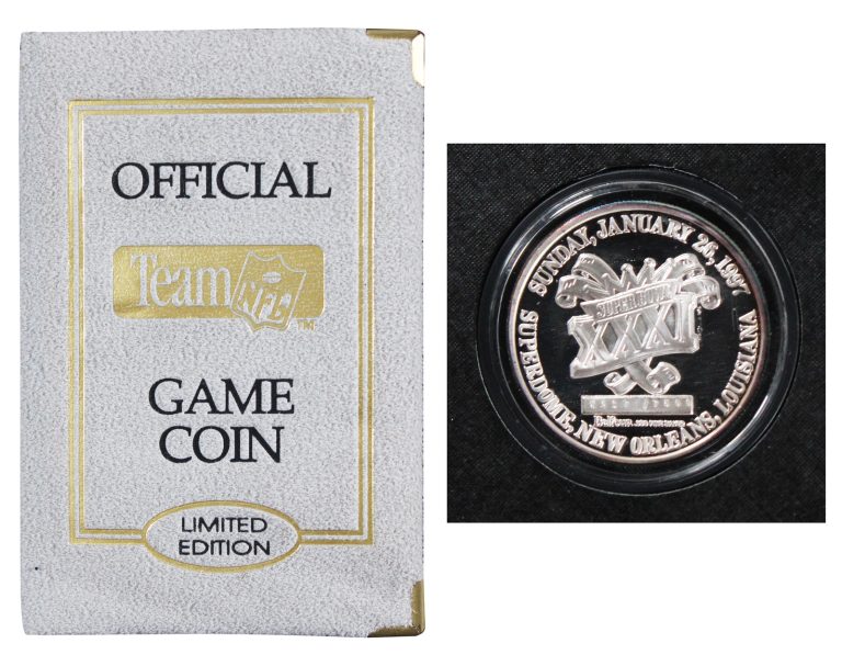 Balfour NFL Super Bowl XXXI Commemorative Silver Coin LE #5317/7500 Un-signed