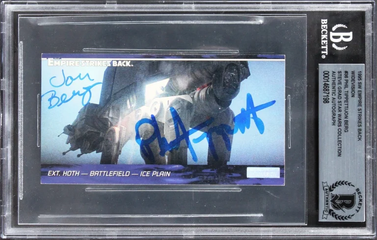 Phil Tippett, Jon Berg Star Wars Signed 1995 SW ESB Widevision #36 Card BAS Slab