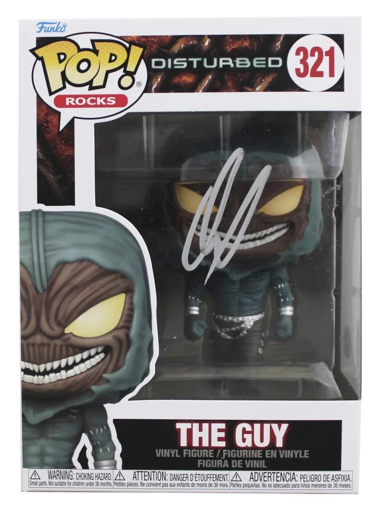 David Draiman Disturbed Authentic Signed The Guy #321 Funko Pop Vinyl Figure JSA