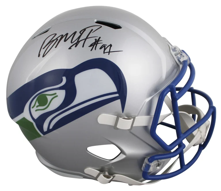 Seahawks Byron Murphy II Signed 1983-01 TB Full Size Speed Rep Helmet BAS Wit