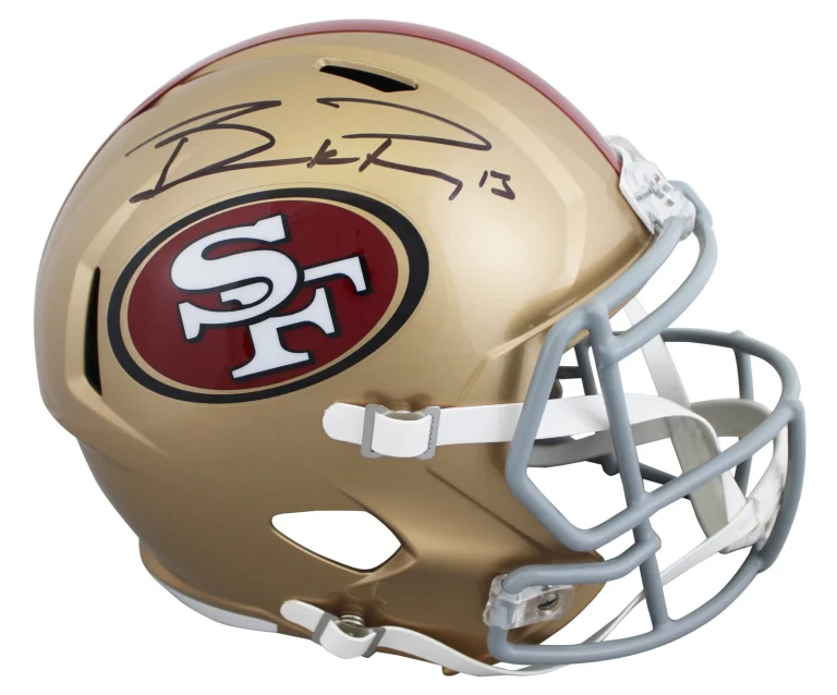49ers Brock Purdy Authentic Signed Full Size Speed Rep Helmet BAS Witnessed