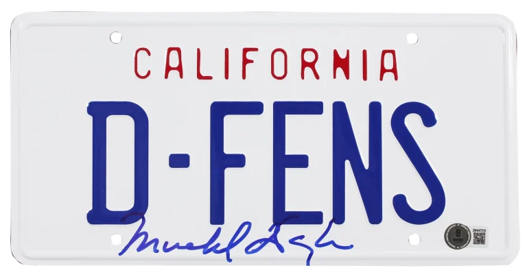 Michael Douglas Falling Down Authentic Signed D-Fens License Plate BAS Witnessed