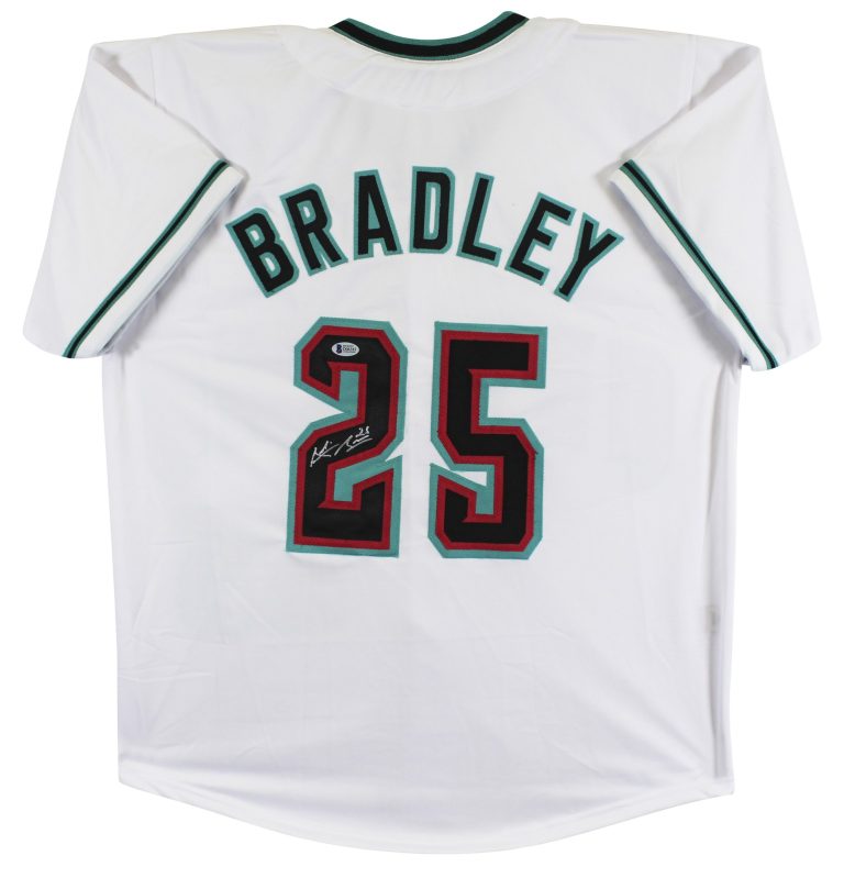 Archie Bradley Authentic Signed White Pro Style Jersey Autographed BAS
