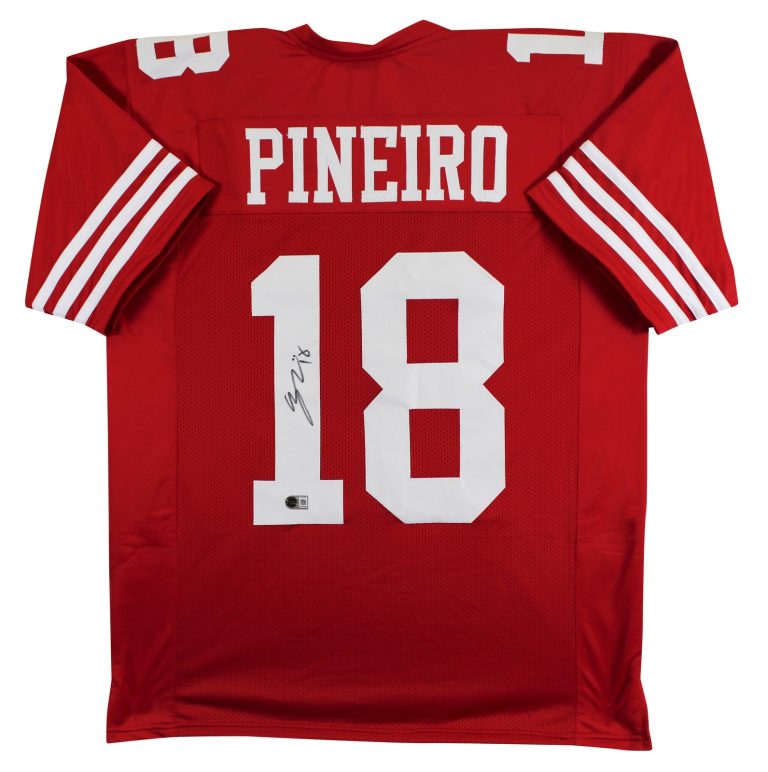 Eddy Pineiro Authentic Signed Red Pro Style Jersey Autographed BAS Witnessed