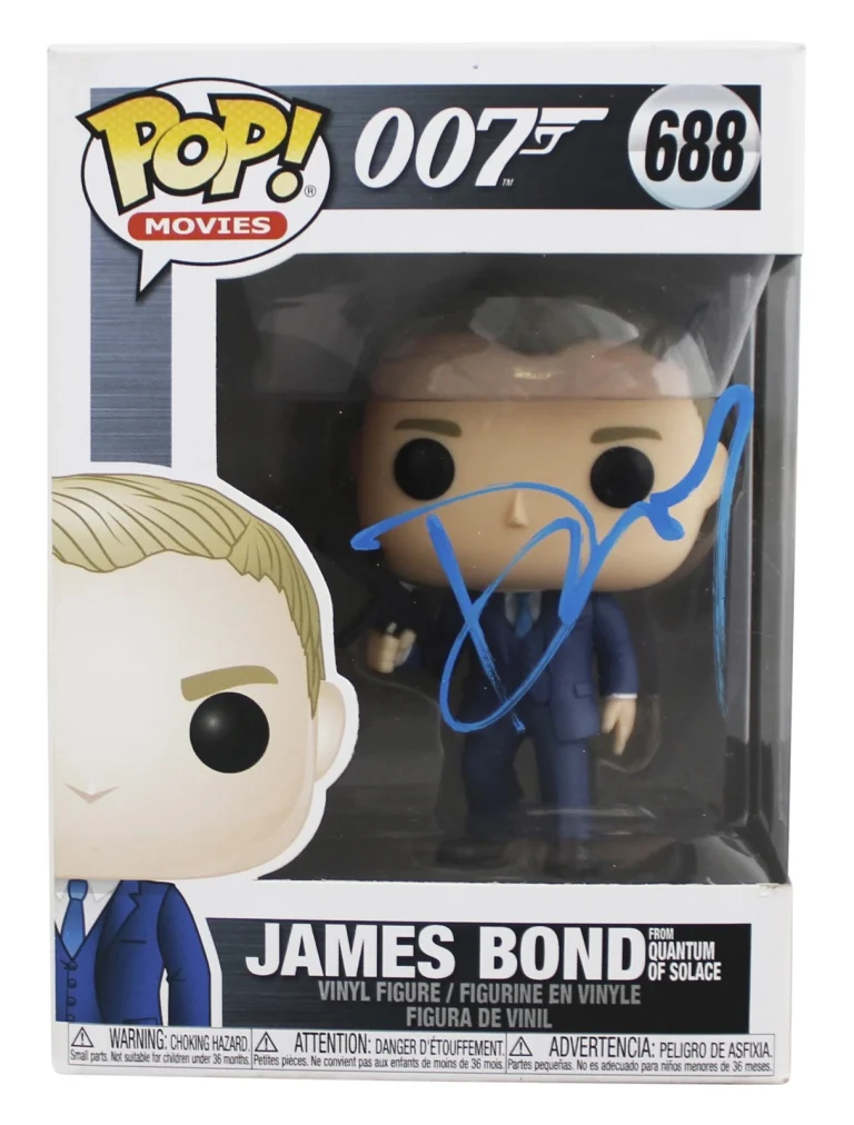 Daniel Craig James Bond 007 Signed James Bond #688 Funko Pop Figure BAS #BN75947
