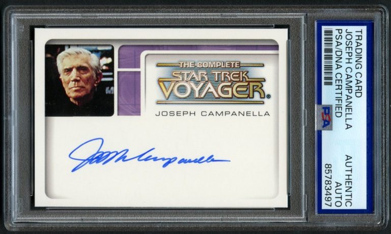 Joseph Campanella signed autograph 2002 Star Trek Voyager Card PSA Slabbed