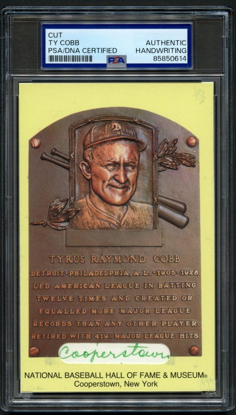 Ty Cobb HANDWRITTEN WORD 