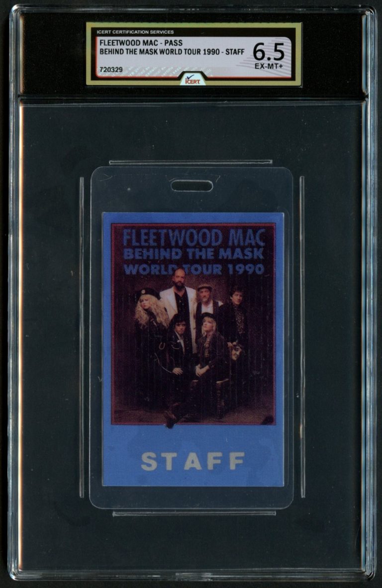 Fleetwood Mac Behind The Mask Tour Staff  Backstage Pass Laminate 6.5 iCERT