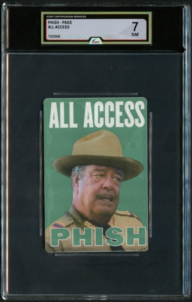 Phish Tour All Access Backstage Pass Grade 7 iCERT Slabbed