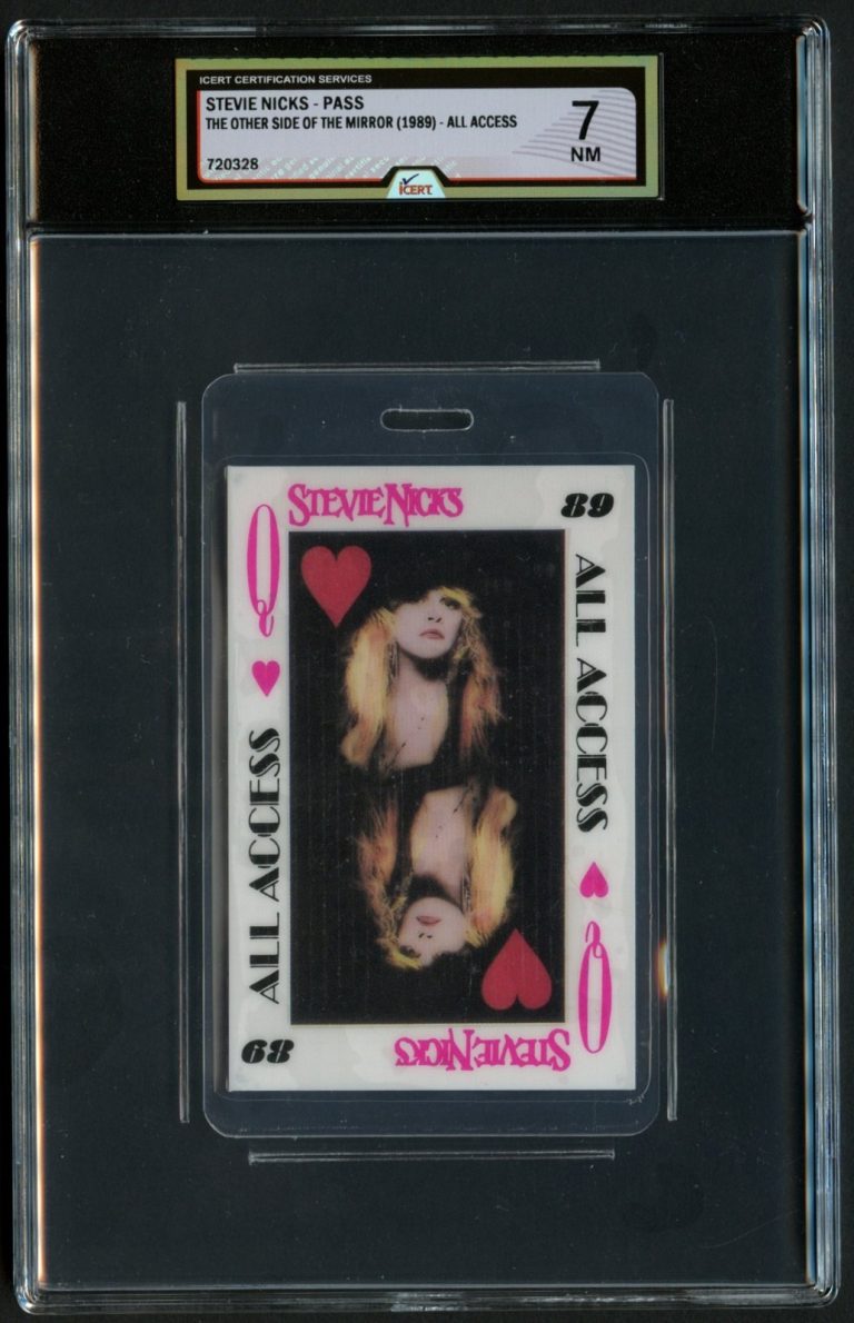Stevie Nicks The Other Side of the Mirror Concert Pass Laminate Grade 7 iCERT