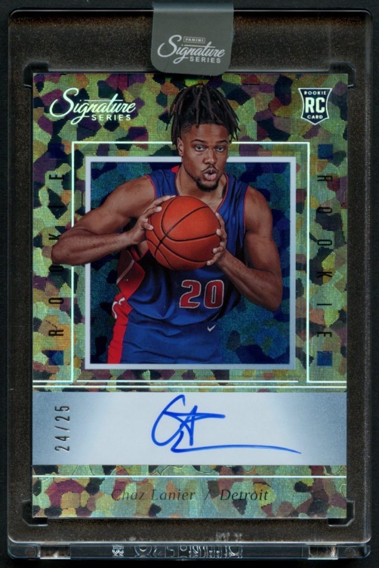 Chaz Lanier signed autograph 2025-26 Panini Signature Series Cracked Ice /25