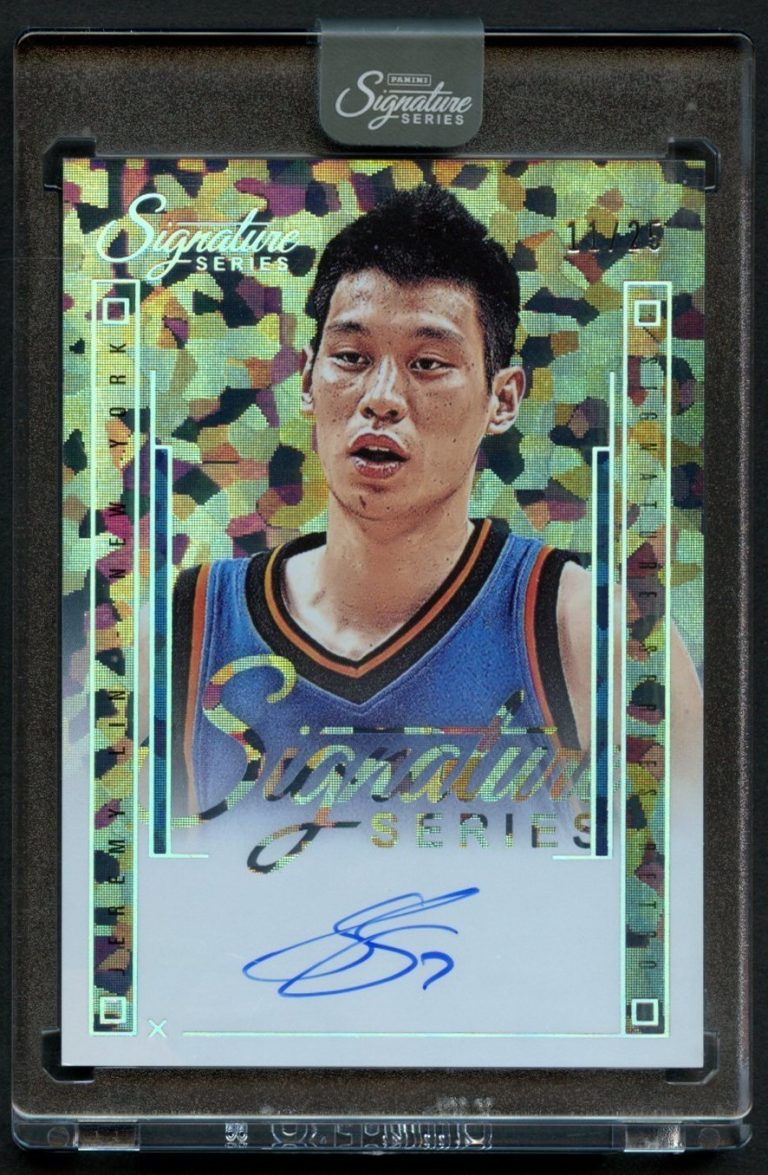 Jeremy Lin signed autograph auto 2025-26 Panini Signature Series Cracked Ice /25