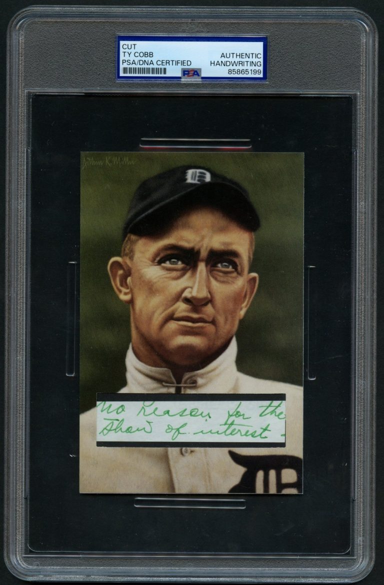 Ty Cobb HANDWRITTEN WORD 