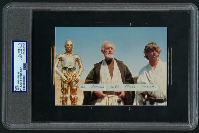 Alec Guinness HANDWRITING Ben Kenobi Custom Cut 
