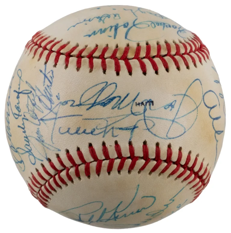Joe DiMaggio Ted Williams Willie Mays Sandy Koufax HOF Signed Baseball JSA COA