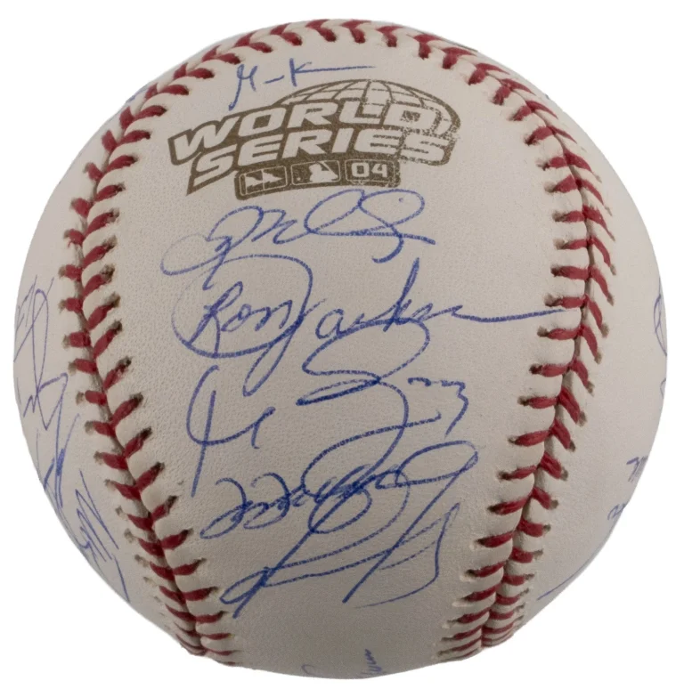 2004 Boston Red Sox World Series Champs Team Signed W.S. Baseball JSA COA