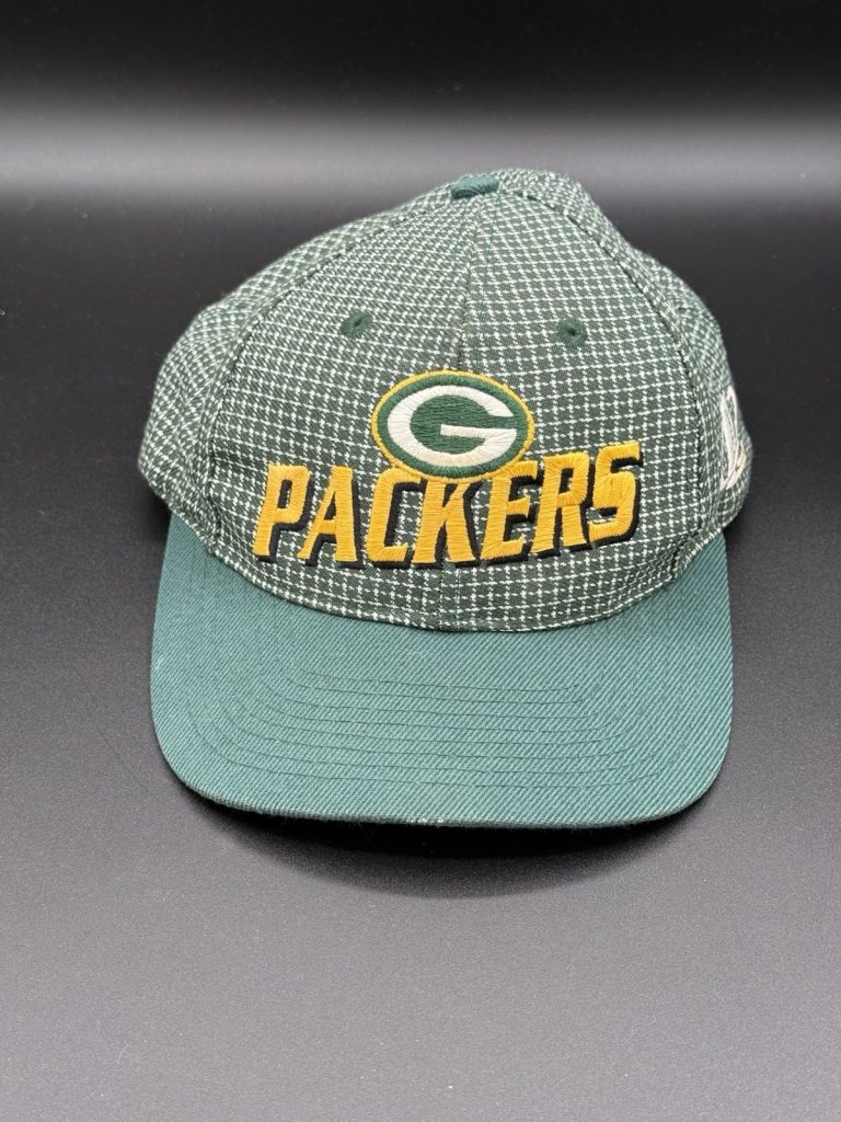 90s Vintage Logo Athletic NFL Pro Line Green Bay Packers Check Pattern Hat