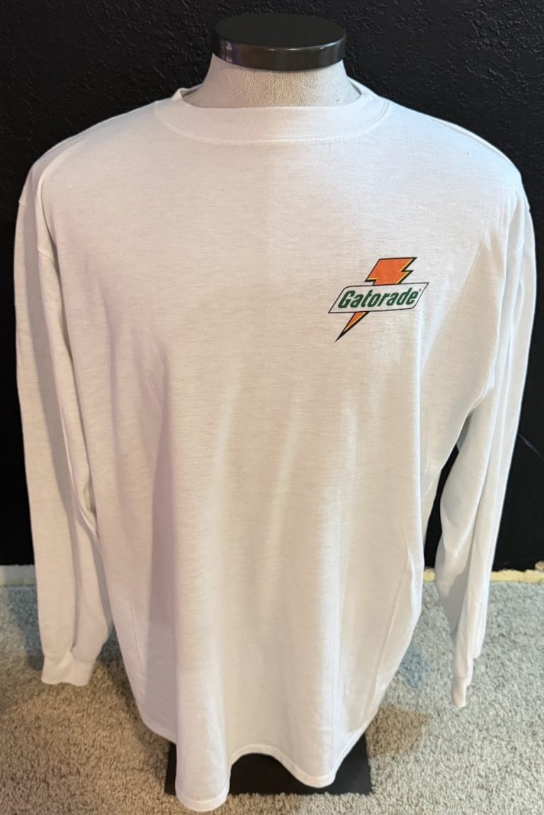 Vintage Gatorade Logo Long Sleeve White T Shirt Men’s Large 90s USA Rare