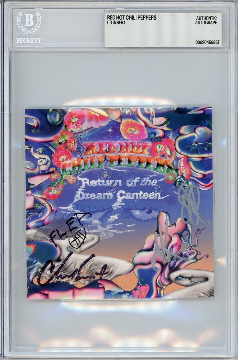 Red Hot Chili Peppers SIGNED Return Dream Canteen Card Beckett BAS COA Autograph
